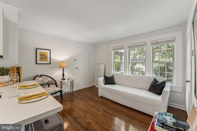 304 Duncan Ave Unit F, Alexandria, VA 22301 - living room featuring dark wood-style flooring
