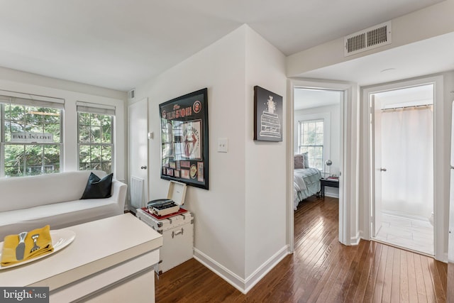 304 Duncan Ave Unit F, Alexandria, VA 22301 - hallway with dark wood-style flooring