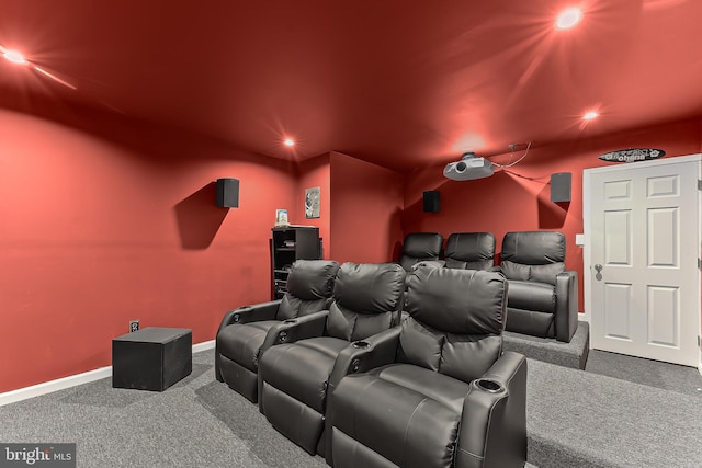 131 Pierce Ln, Kennett Square, PA 19348 - carpeted home theater with recessed lighting and baseboards