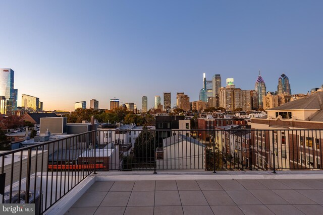 518 S 21st St, Philadelphia, PA 19146 - view of patio / terrace with a balcony and a view of skyline