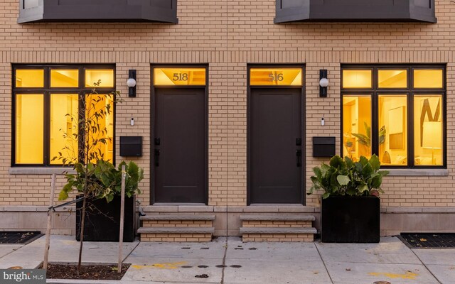 518 S 21st St, Philadelphia, PA 19146 - property entrance with brick siding
