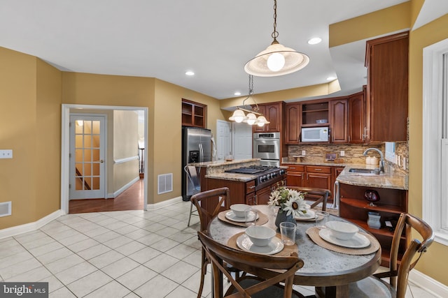 2121 Chaucer Way, Woodstock, MD 21163 - dining space featuring baseboards, light tile patterned flooring, and recessed lighting