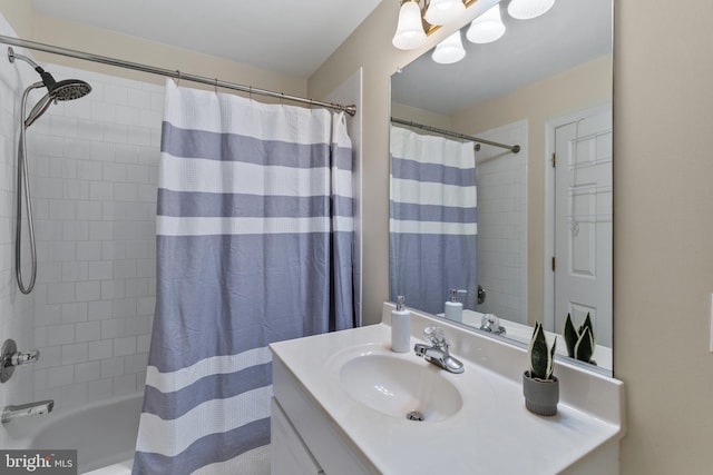 2121 Chaucer Way, Woodstock, MD 21163 - bathroom featuring vanity and shower / bath combination with curtain