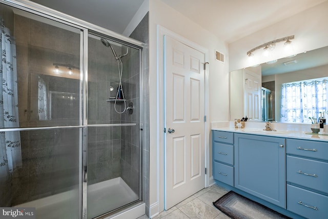 311 Ironstone Ln, Elverson, PA 19520 - bathroom featuring vanity and a stall shower