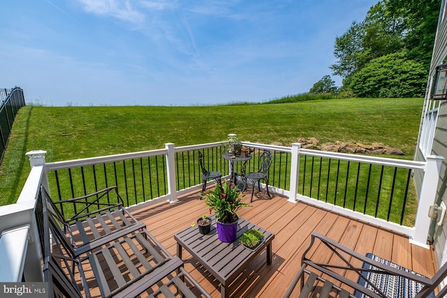 311 Ironstone Ln, Elverson, PA 19520 - wooden deck with a lawn