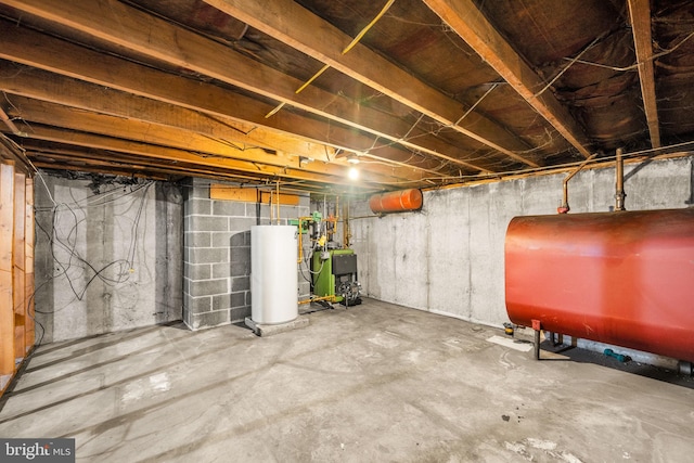 2460 Mill Rd, Quakertown, PA 18951 - unfinished basement with water heater and heating fuel
