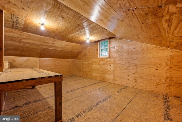2460 Mill Rd, Quakertown, PA 18951 - bonus room featuring a sauna / steam room, lofted ceiling, wooden ceiling, and wood walls