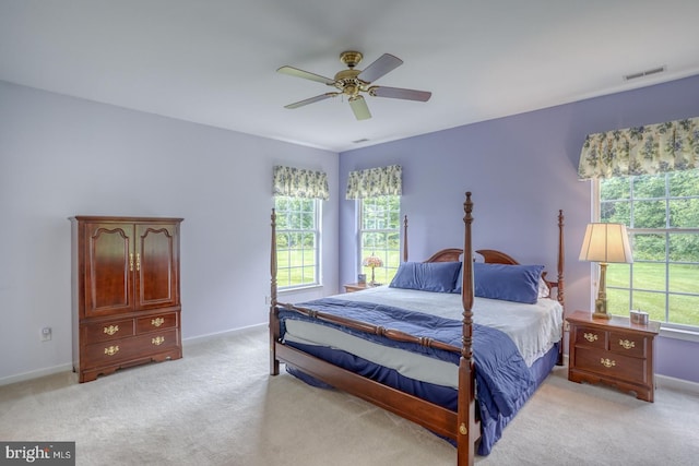 636 Poets Way, Middletown, DE 19709 - bedroom featuring light carpet, baseboards, and a ceiling fan