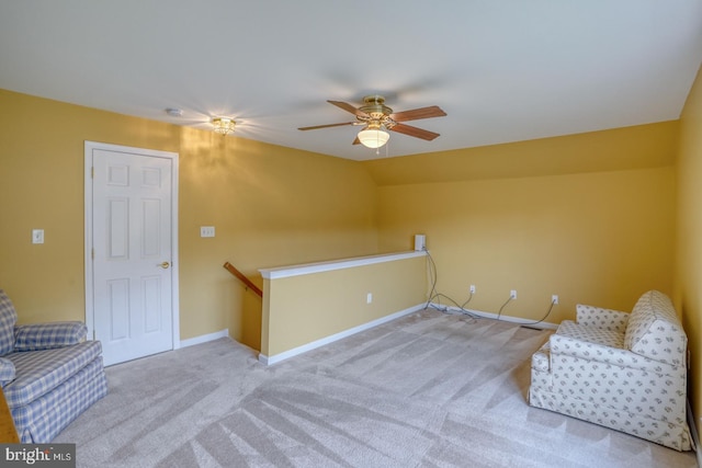 636 Poets Way, Middletown, DE 19709 - unfurnished room featuring carpet flooring, an upstairs landing, ceiling fan, and baseboards