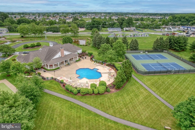 636 Poets Way, Middletown, DE 19709 - bird's eye view of a pool area