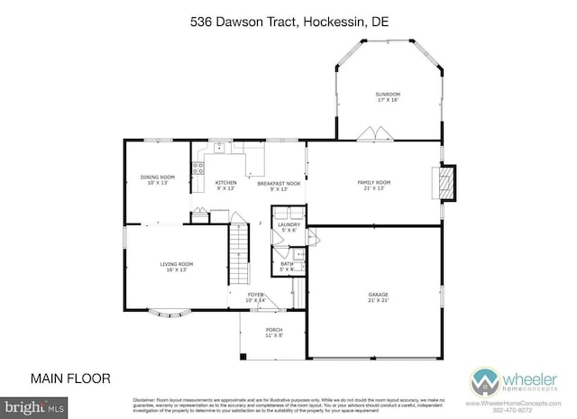 536 Dawson Trak, Hockessin, DE 19707 - home floor plan