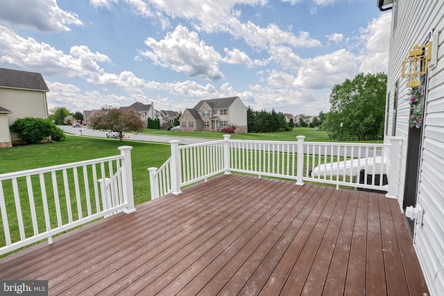 1201 Falls Grove Ln, York, PA 17404 - wooden terrace with a lawn and a residential view