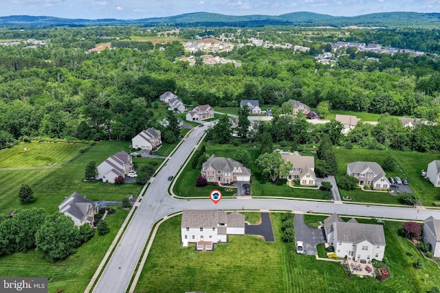 1201 Falls Grove Ln, York, PA 17404 - aerial view of residential area featuring a mountain backdrop