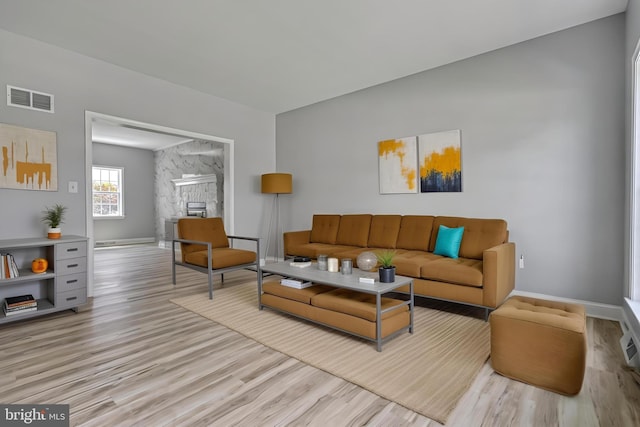 1201 Falls Grove Ln, York, PA 17404 - living area featuring wood finished floors and baseboards