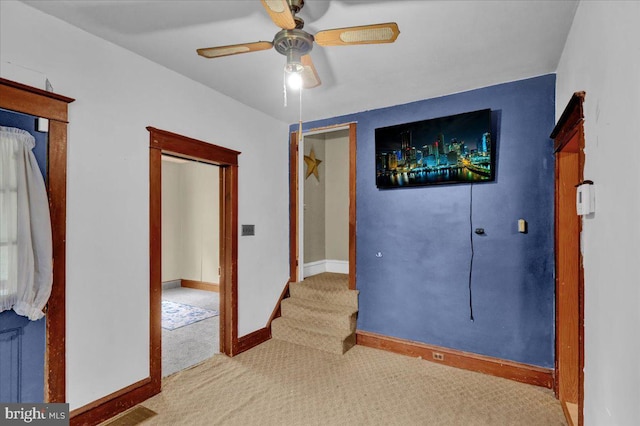 64 W Fairview St, Mohnton, PA 19540 - unfurnished bedroom with carpet, baseboards, and a ceiling fan