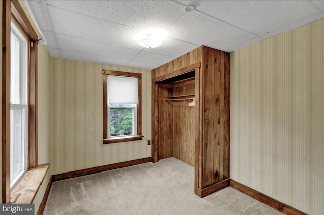 64 W Fairview St, Mohnton, PA 19540 - unfurnished bedroom with carpet flooring, a closet, baseboards, and wooden walls