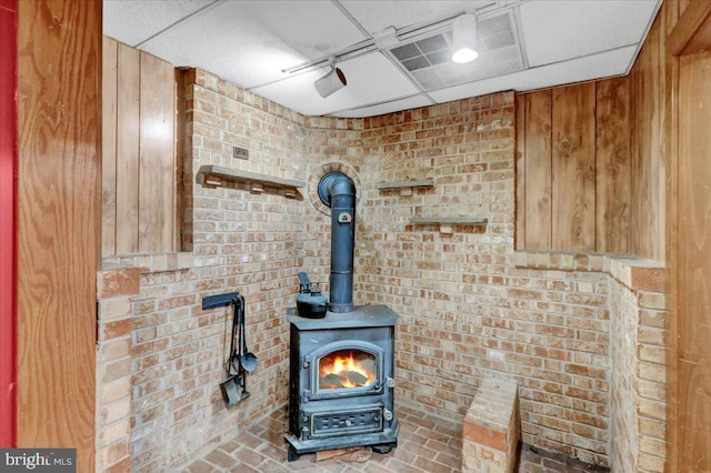 64 W Fairview St, Mohnton, PA 19540 - detailed view of a wood stove and brick wall