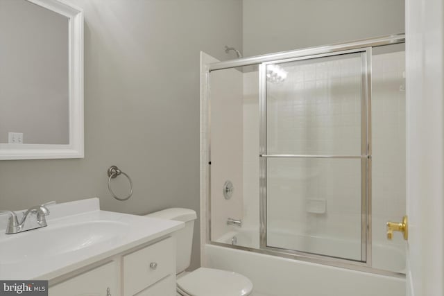 614 Cedarday Dr, Bel Air, MD 21015 - full bathroom with toilet, vanity, and combined bath / shower with glass door