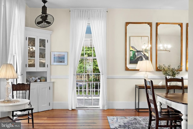 123 Coral St, Beach Haven, NJ 08008 - dining space with wood finished floors and baseboards