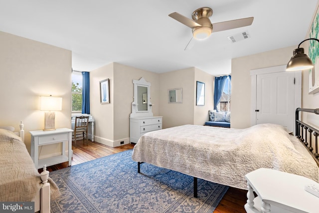 123 Coral St, Beach Haven, NJ 08008 - bedroom featuring wood finished floors, a ceiling fan, and baseboards
