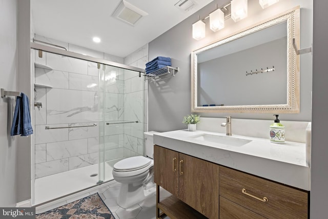123 Coral St, Beach Haven, NJ 08008 - bathroom with vanity, toilet, and a shower stall
