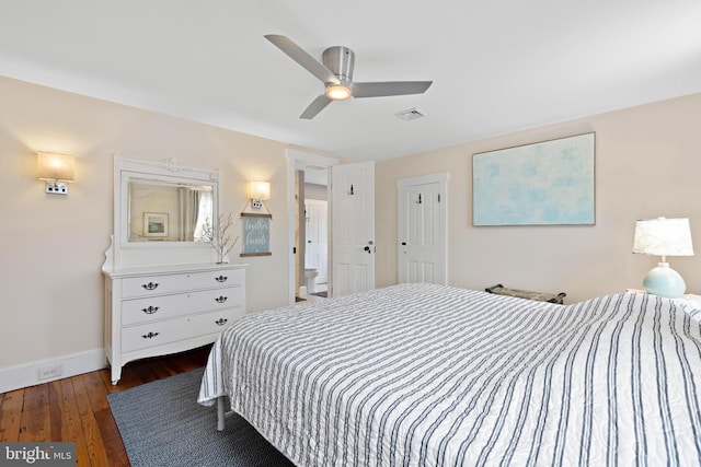 123 Coral St, Beach Haven, NJ 08008 - bedroom featuring wood-type flooring, baseboards, and a ceiling fan