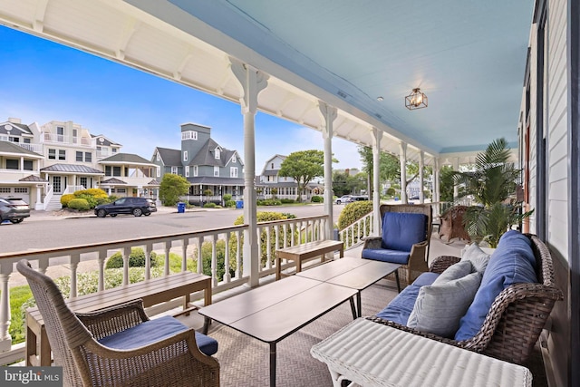 123 Coral St, Beach Haven, NJ 08008 - porch with a residential view and outdoor lounge area