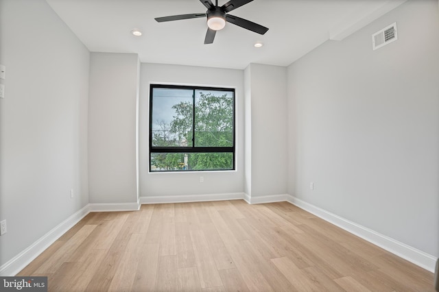 1838 N 4th St, Philadelphia, PA 19122 - empty room with light wood-style floors, ceiling fan, and recessed lighting