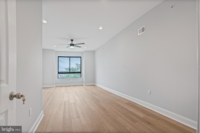 1838 N 4th St, Philadelphia, PA 19122 - empty room featuring light wood-type flooring, a ceiling fan, and recessed lighting