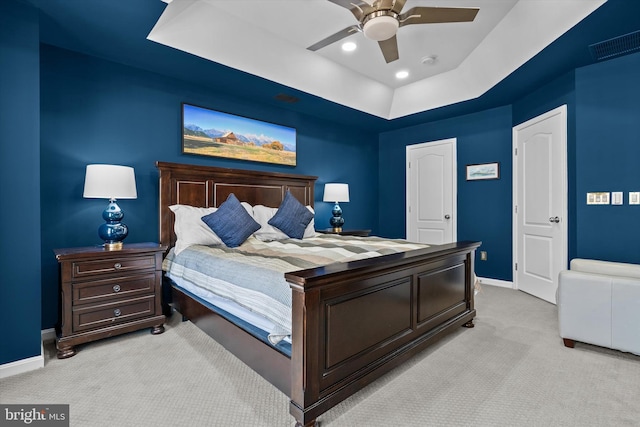 22650 Gray Falcon, Ashburn, VA 20148 - bedroom featuring carpet flooring, a tray ceiling, and baseboards