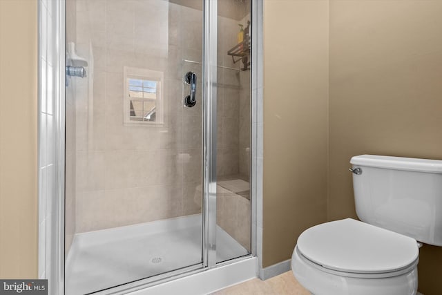 22650 Gray Falcon, Ashburn, VA 20148 - bathroom with toilet, a shower stall, and tile patterned floors