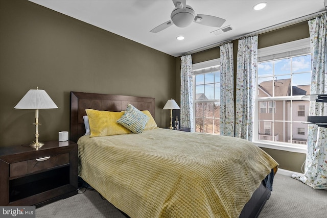 22650 Gray Falcon, Ashburn, VA 20148 - carpeted bedroom with recessed lighting, baseboards, and ceiling fan