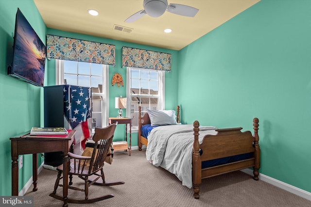 22650 Gray Falcon, Ashburn, VA 20148 - carpeted bedroom featuring baseboards, ceiling fan, and recessed lighting