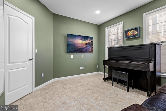 22650 Gray Falcon, Ashburn, VA 20148 - sitting room featuring baseboards, light tile patterned floors, and recessed lighting