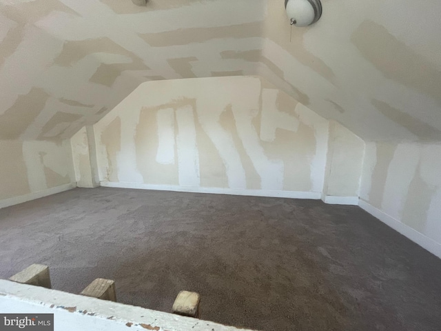 27 Church St, Bridgeton, NJ 08302 - bonus room featuring dark carpet and vaulted ceiling