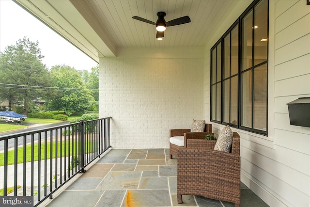 6613 Byrnes Dr, Mclean, VA 22101 - balcony with ceiling fan
