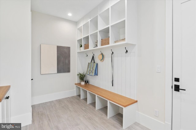 6613 Byrnes Dr, Mclean, VA 22101 - mudroom featuring baseboards and recessed lighting
