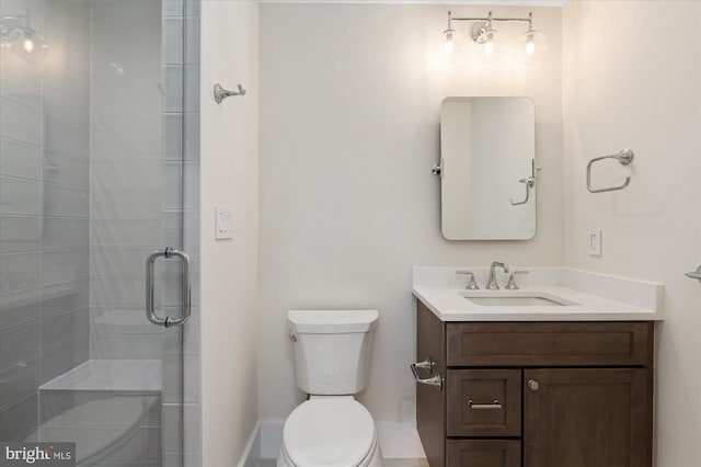 6613 Byrnes Dr, Mclean, VA 22101 - bathroom featuring toilet, vanity, and a shower stall