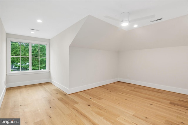 6613 Byrnes Dr, Mclean, VA 22101 - bonus room featuring baseboards, wood finished floors, recessed lighting, and lofted ceiling