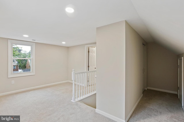 5210 57th Ave, Hyattsville, MD 20781 - additional living space featuring carpet floors, baseboards, recessed lighting, and vaulted ceiling