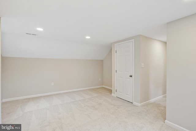 5210 57th Ave, Hyattsville, MD 20781 - additional living space featuring carpet floors, baseboards, vaulted ceiling, and recessed lighting