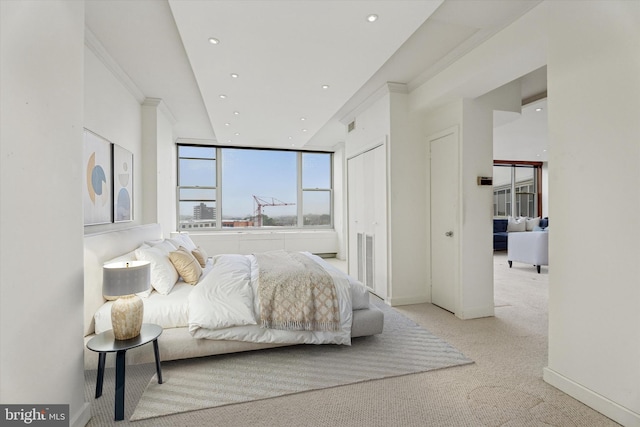 50 Belmont Ave Unit 1016/1116, Bala Cynwyd, PA 19004 - bedroom with recessed lighting, carpet, baseboards, and ornamental molding