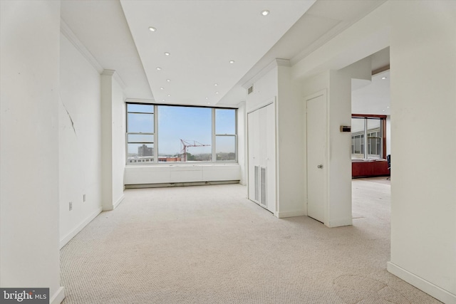 50 Belmont Ave Unit 1016/1116, Bala Cynwyd, PA 19004 - hallway featuring carpet, recessed lighting, baseboards, and ornamental molding