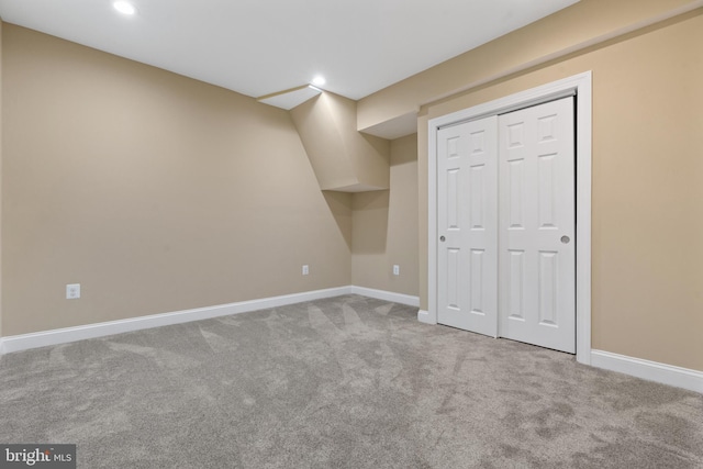 1318 S Kenmore Cir, Arlington, VA 22204 - finished below grade area with carpet, baseboards, and recessed lighting