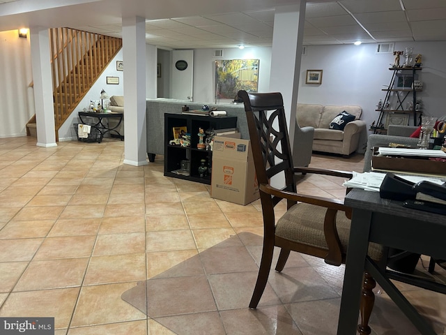 95 Knapp Ave, Hamilton, NJ 08610 - office featuring tile patterned flooring and a drop ceiling