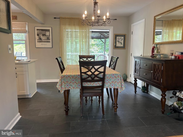 95 Knapp Ave, Hamilton, NJ 08610 - dining room with baseboards and a chandelier