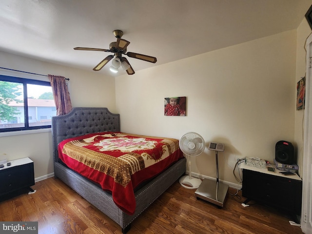 74 Probasco Rd, Hightstown, NJ 08520 - bedroom featuring wood finished floors, baseboards, and a ceiling fan