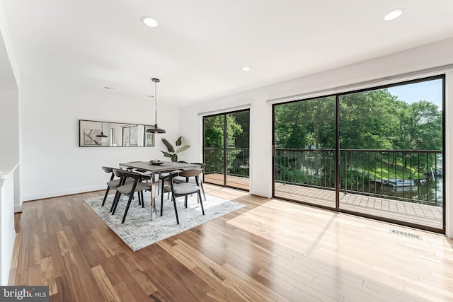 2127 Cabots Point Ln, Reston, VA 20191 - dining room with wood finished floors and recessed lighting