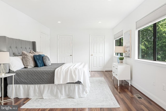 2127 Cabots Point Ln, Reston, VA 20191 - bedroom with dark wood finished floors and recessed lighting