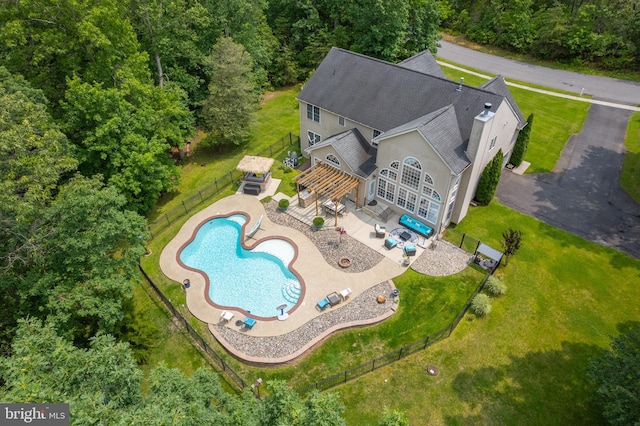 11 Harvest Dr, Pittsgrove, NJ 08318 - aerial view of property and surrounding area with a pool area
